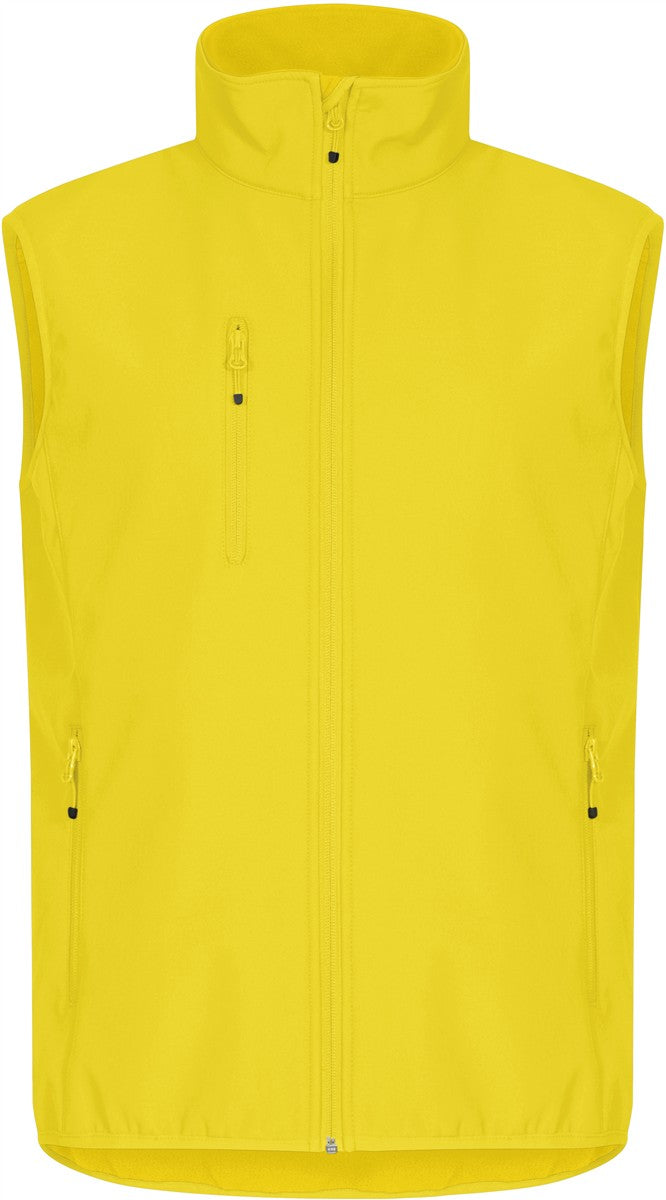 Moški trislojni softshell brezrokavnik Clique Classic Softshell Vest M - Limonasto rumena