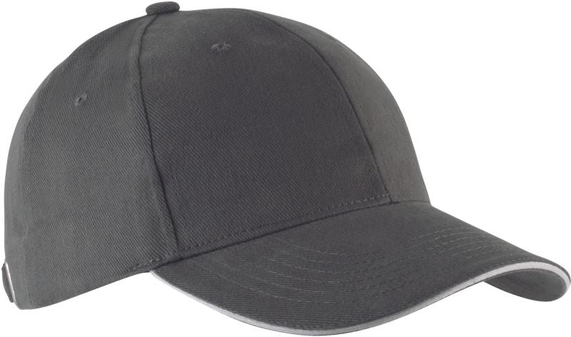Unisex 6 Panel Sandwich kapa "Orlando" Kariban – slate grey/light grey