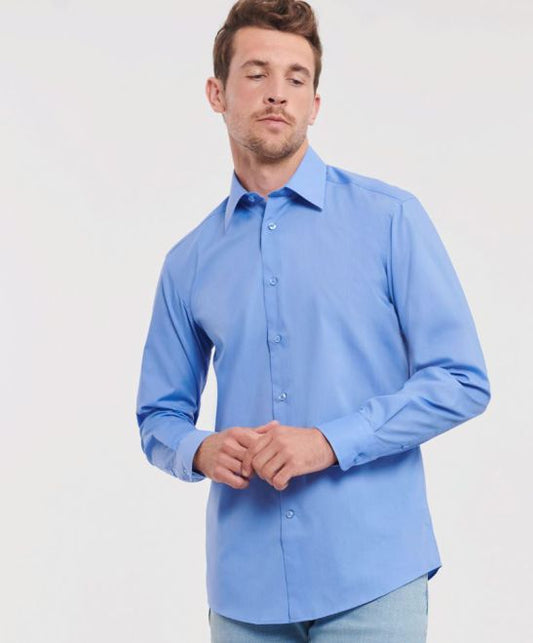 Moška poplin srajca z dolgimi rokavi Russell 924M