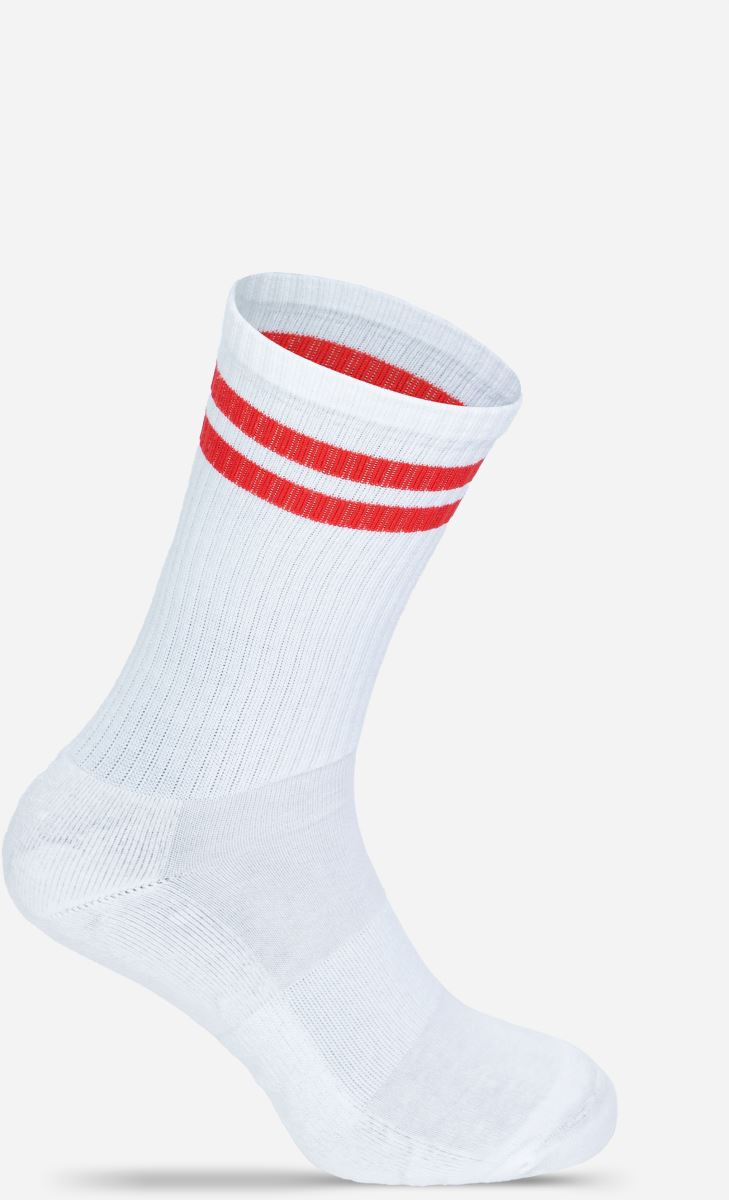 Unisex tennis Socks "Osnovna" Mr.Socks – white/red