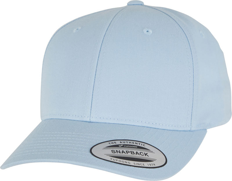 Unisex 6 Panel Snapback kapa "Klasična" Flexfit – light blue