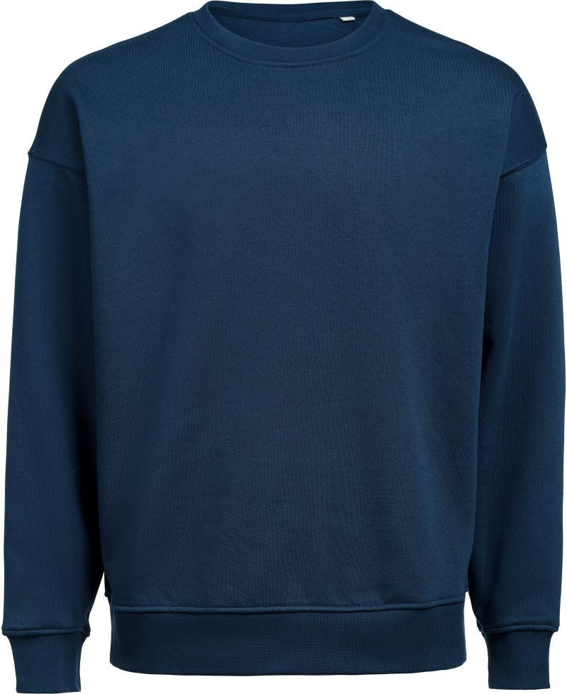 Unisex težji Unisex pulover ohlapen kroj Untagged Movement – Mornarsko modra