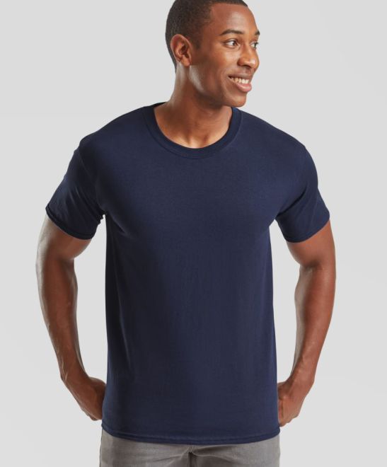 Moška težka bombažna majica Fruit of the Loom Heavy Cotton T, v temnejši barvi, prikazana na sliki.