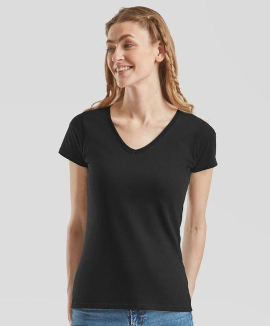 Ženska majica z V-izrezom Fruit of the Loom Lady-Fit Valueweight V-Neck T - glavna slika