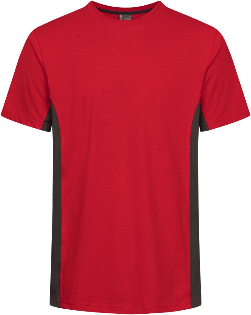 Unisex Contrast delovna oblačila majica - EXCD Promodoro – fire red/charcoal