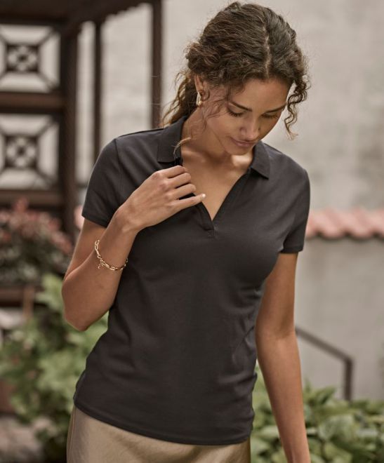 Ženska polo majica z V-izrezom Tee Jays TJ 1409
