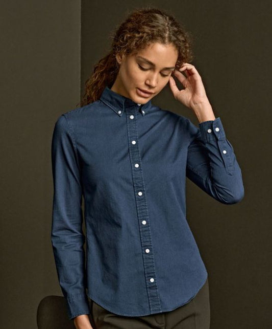 Ženska denim twill srajca z dolgimi rokavi Tee Jays 4003