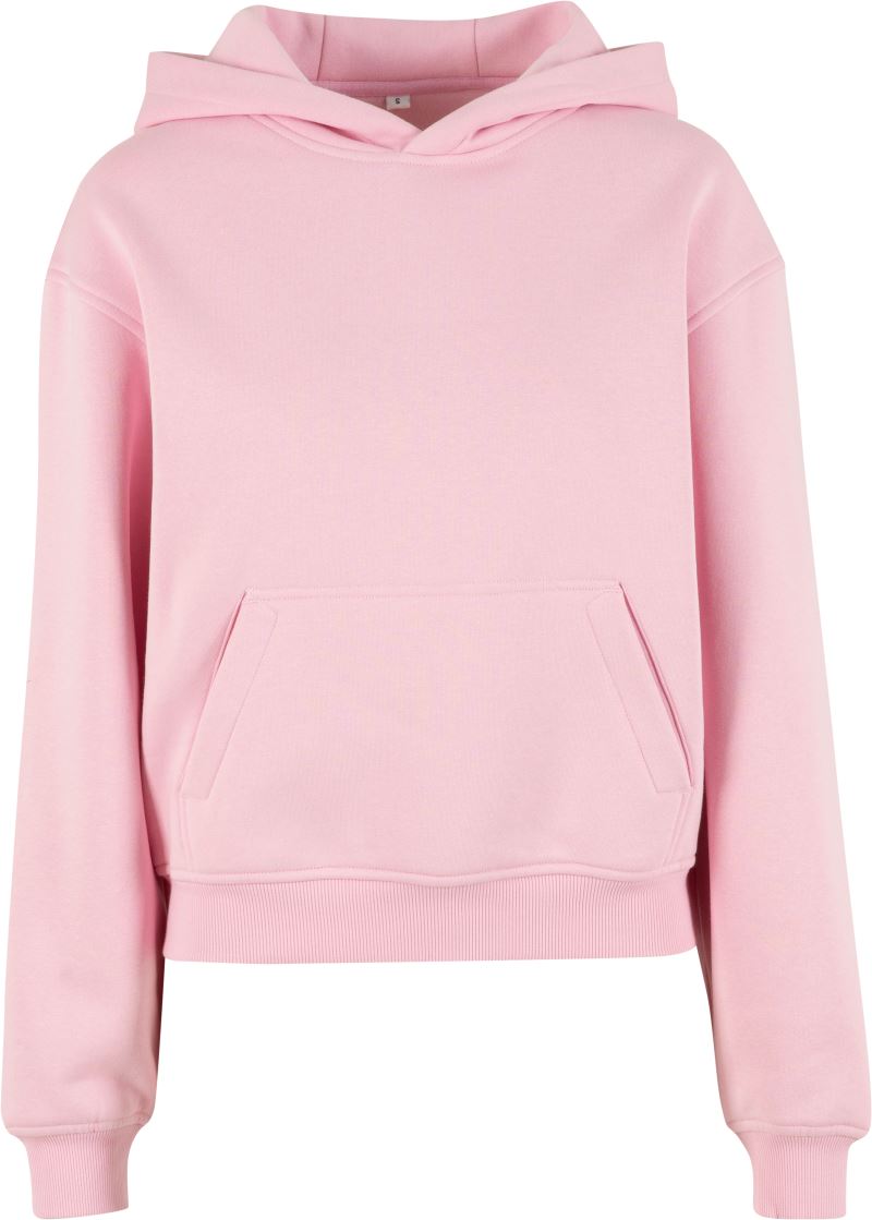 Ženska težji s kapuco pulover ohlapen kroj Build your Brand – soft pink