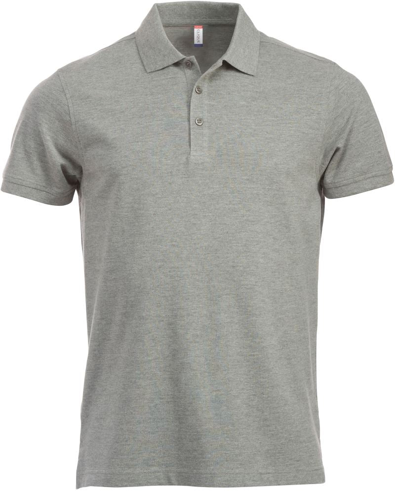Moška težji Piqué polo Clique – grey melange