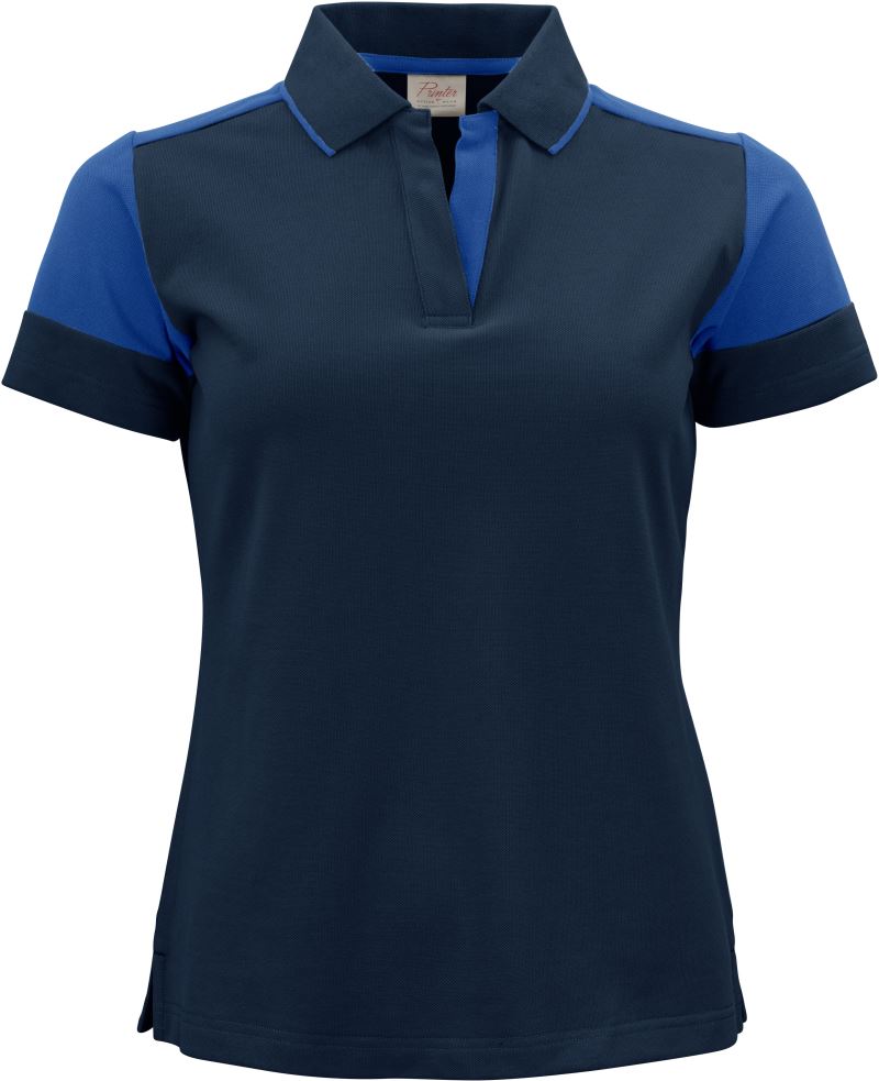Ženski težji Ženska Piqué polo Printer – navy/cobalt