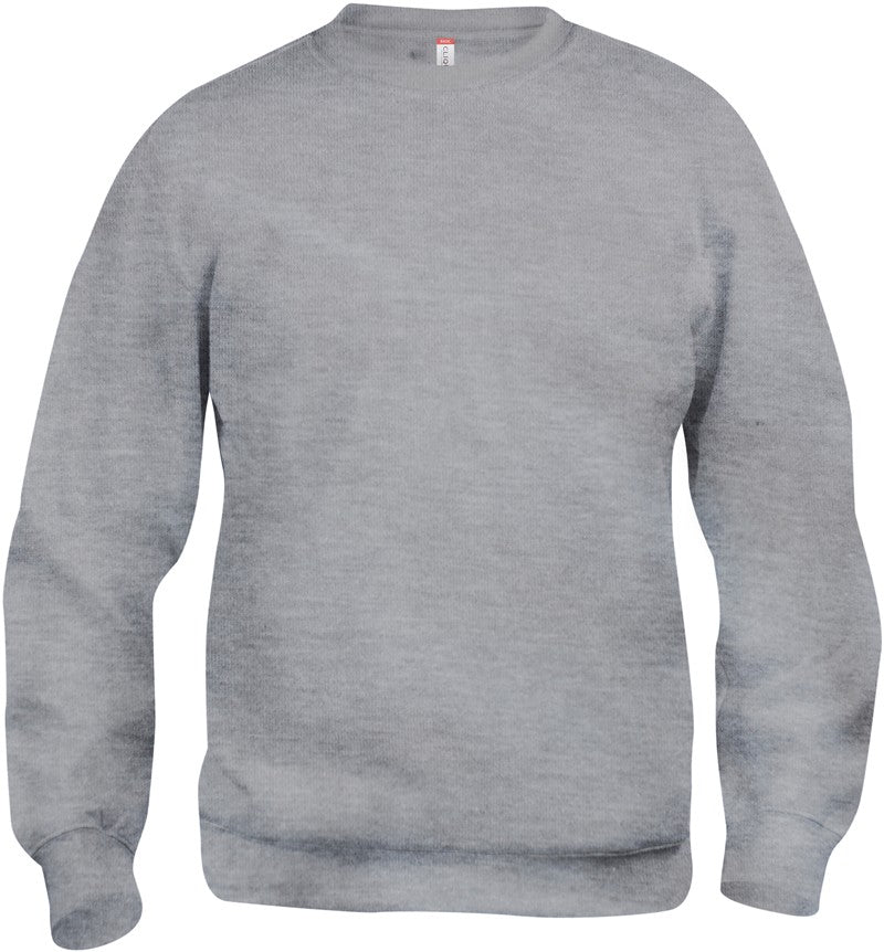 Unisex pulover Clique Basic Roundneck - Siva melanž