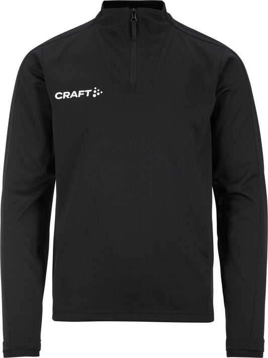 Otroška Training jakna z 1/4 zadrgo Craft – Črna