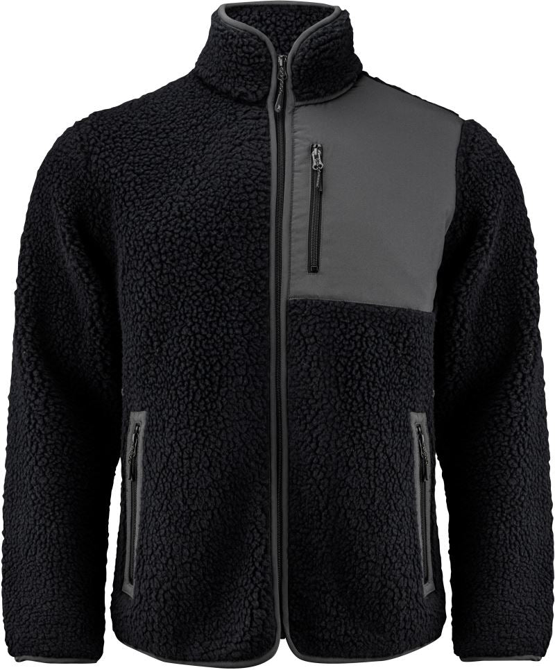 Moška Sherpa flis jakna "Two-Tone" James Harvest – Črna