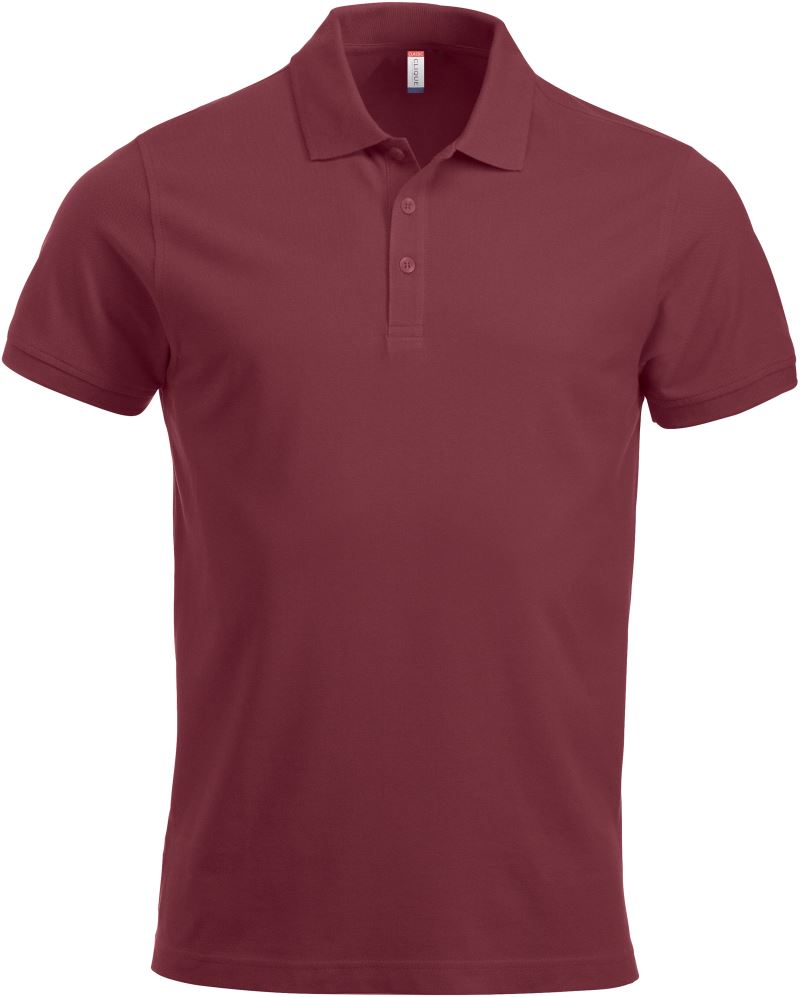 Moška težji Piqué polo Clique – Bordo