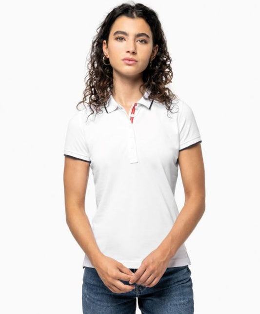 Ženska kontrastna piqué polo majica Kariban K252