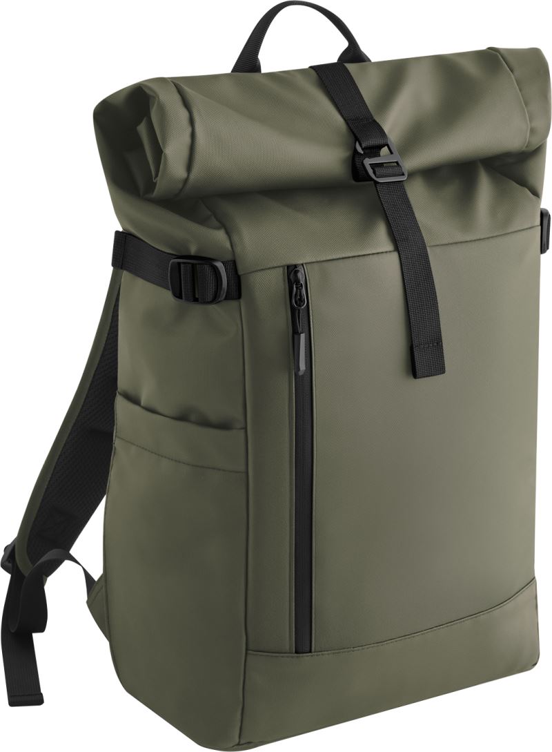Unisex roll-Top Backpack "Everyday" BagBase – olive green