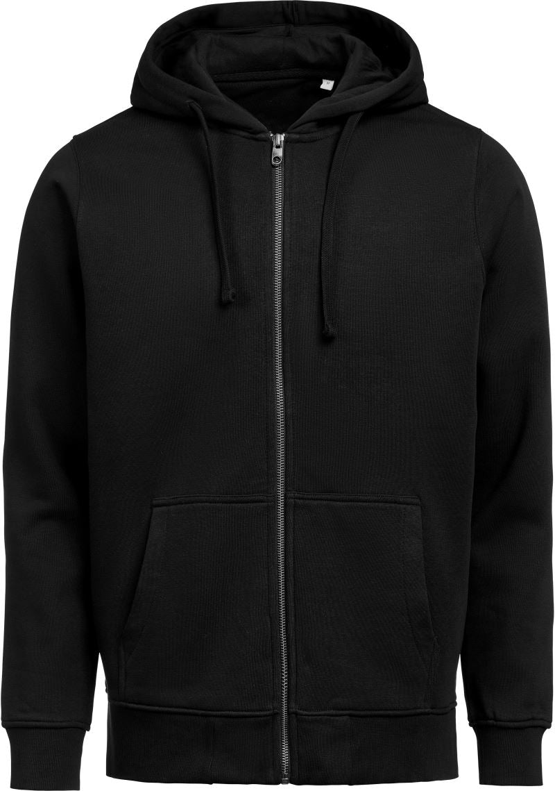 Unisex težji Unisex s kapuco jopica Untagged Movement – Črna