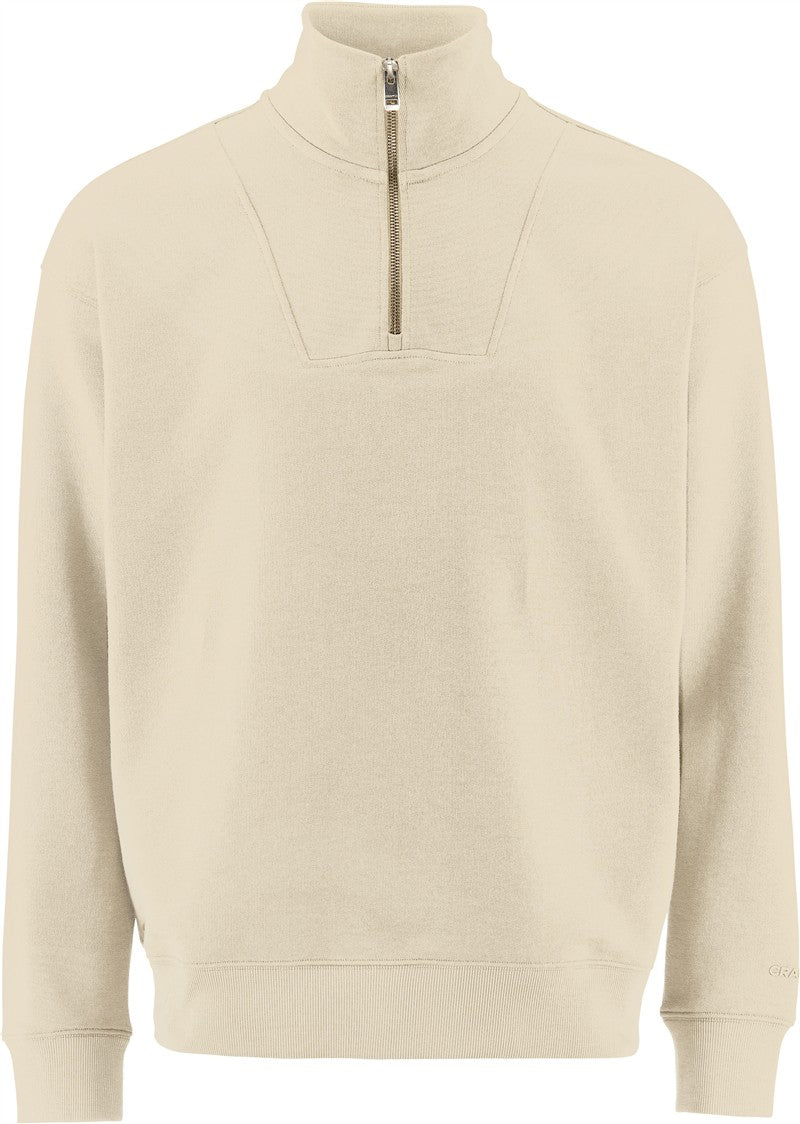 Moški pulover s kratko zadrgo Craft Corporate Frequent Hz Sweatshirt M - Kremno bela