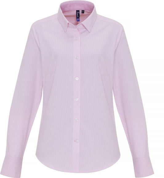 Ženska črtasta oxford bluza Premier PR338, prikaz izdelka