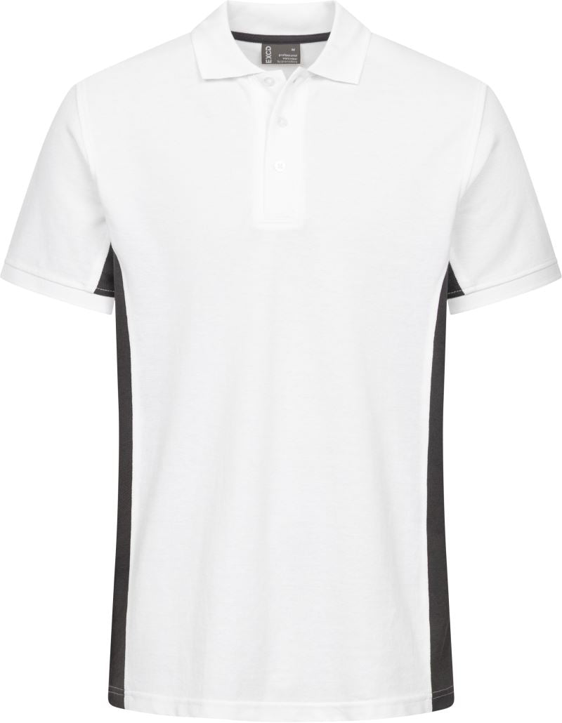 Unisex Contrast delovna oblačila polo - EXCD Promodoro – white/charcoal