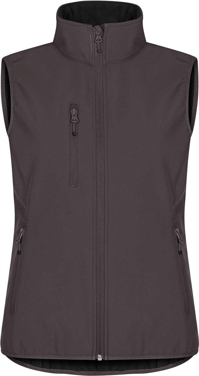 Ženski trislojni softshell brezrokavnik Clique Classic Softshell Vest W - Temno siva