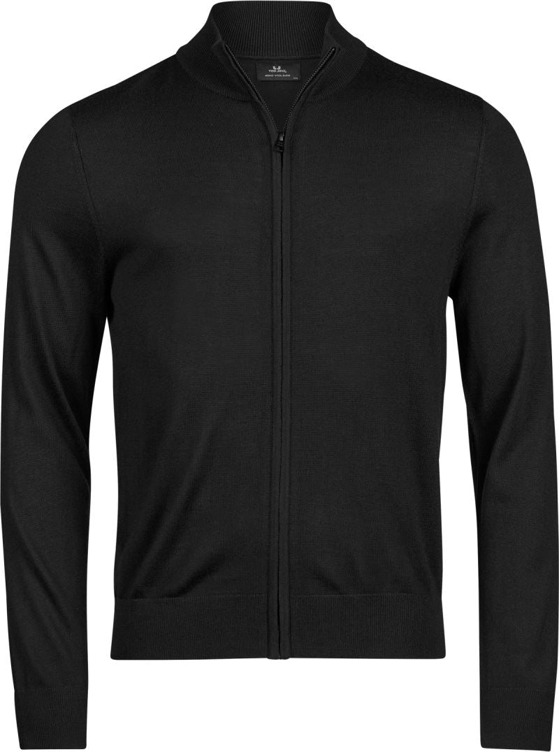 Moška Knitted jakna Zip TEE JAYS – Črna