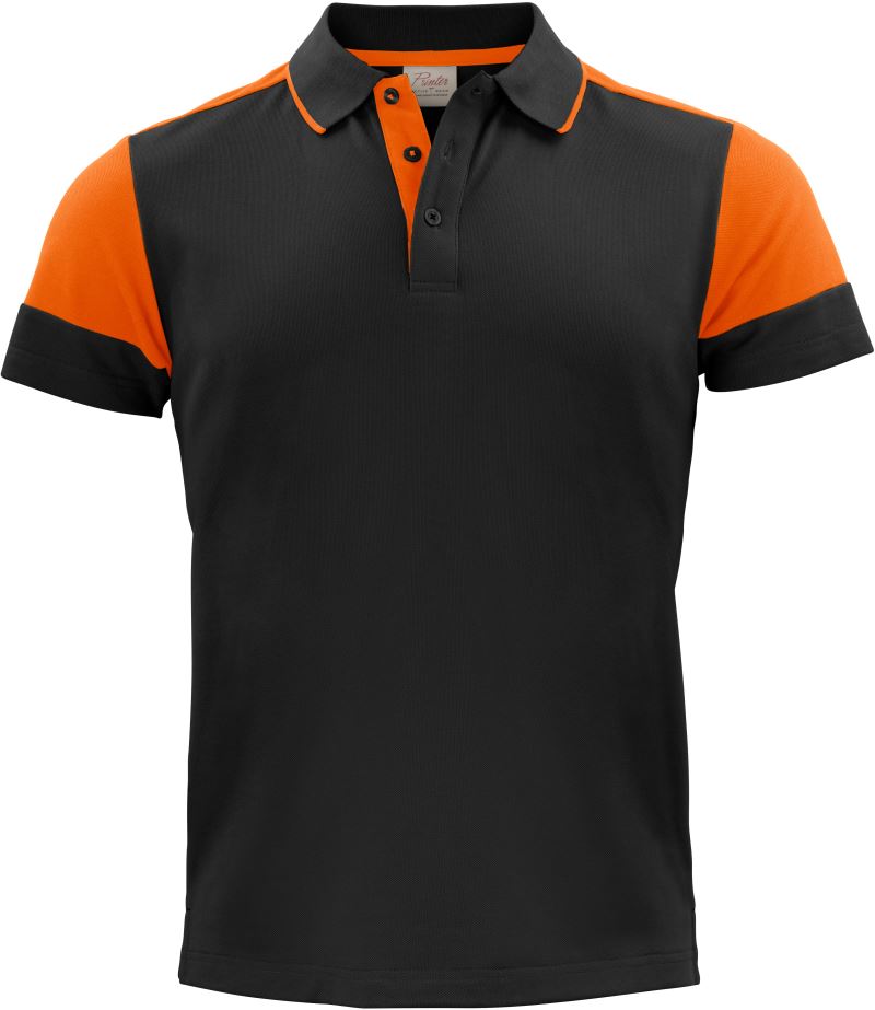 Moška Piqué polo majica Printer, modra barva, s kratkimi rokavi in ovratnikom, prikazana na modelu.