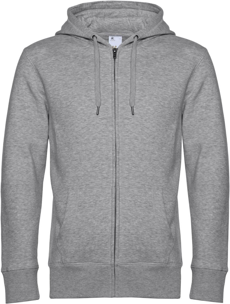 Moški Pulover s Kapuco B&C  KING Zipped Hood_° - oblekanadom