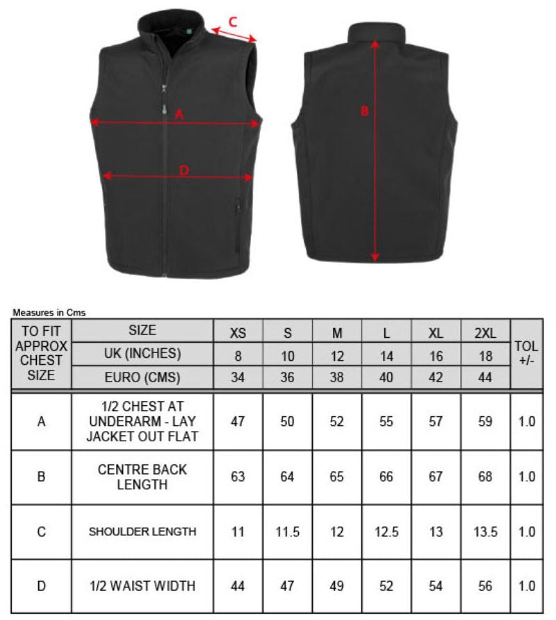 Ženski reciklirani softshell telovnik Result R902F, prikazan na sliki, s prilagodljivim krojem in vodoodporno površino.