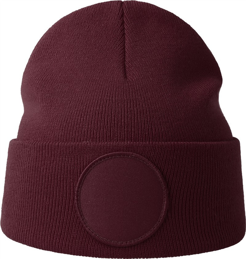 Pletena kapa z našitkom Atlantis Wind-S Circular Patch - Bordo