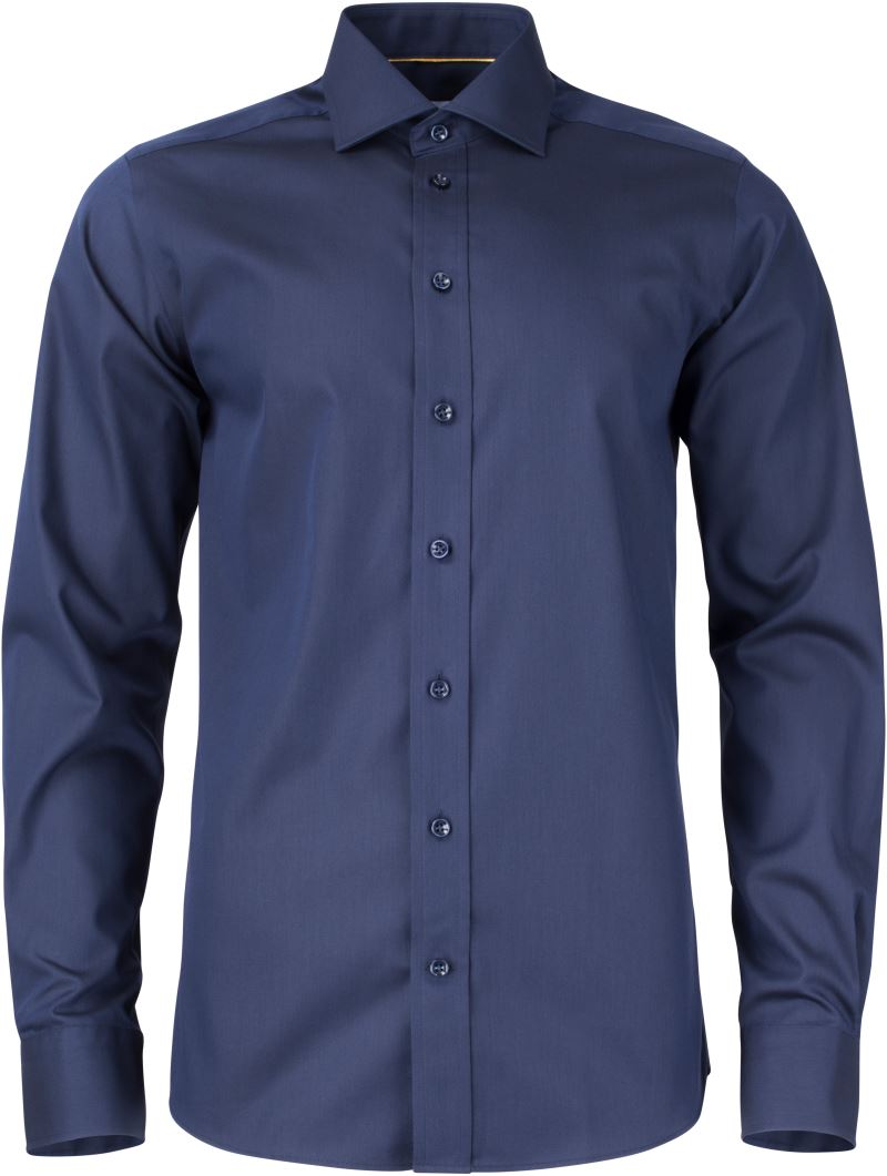 Moški twill Shirt dolgi rokav J.Harvest & Frost – Mornarsko modra