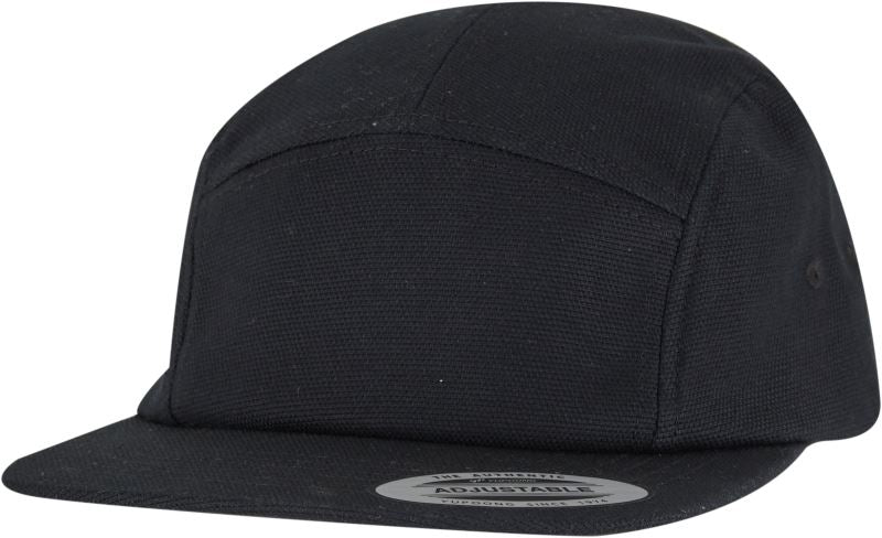 Unisex canvas Jockey kapa Flexfit – Črna
