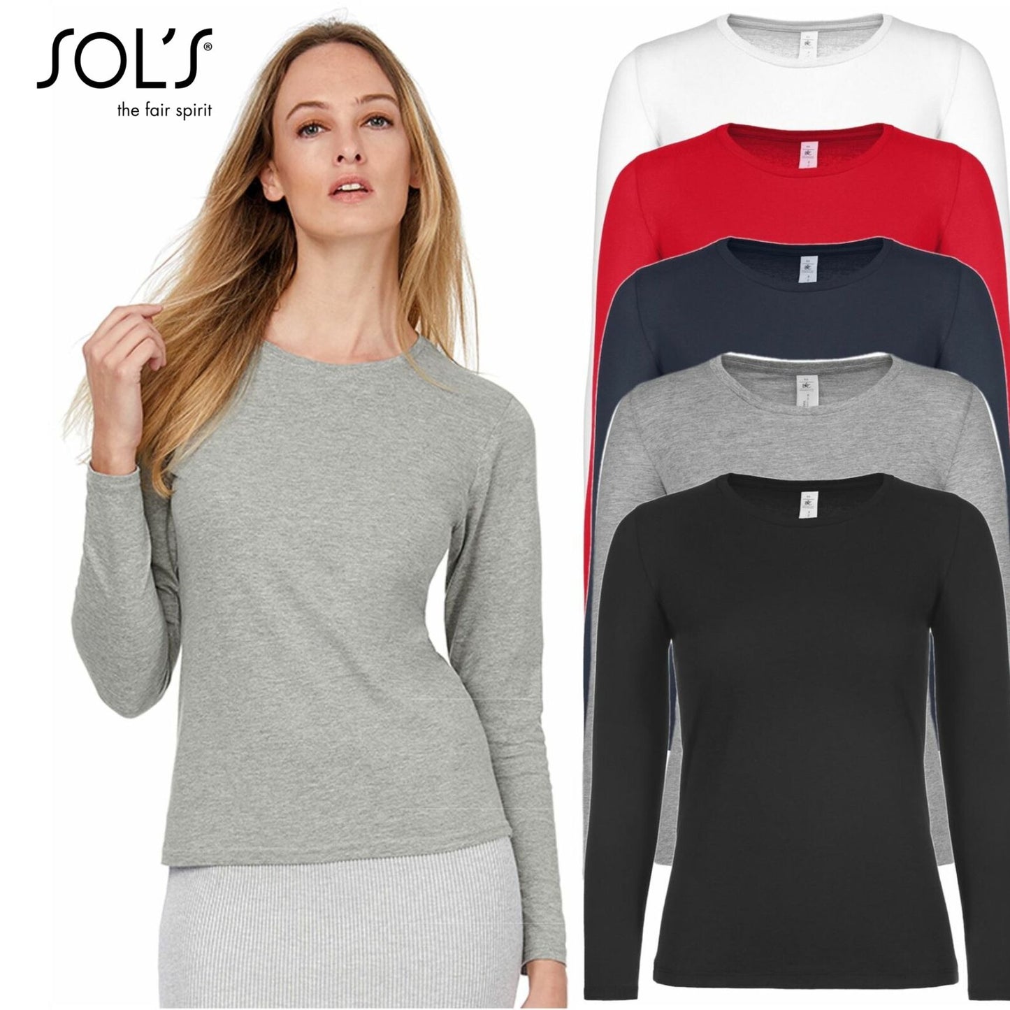 Ženske Sol's Majice Dolgi Rokav 5Kos - oblekanadom