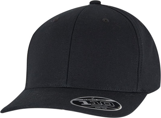 Unisex 6 Panel Snapback kapa "Curved" Flexfit – Črna