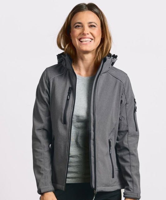 Ženska troslojna softshell jakna s kapuco Promodoro 7855