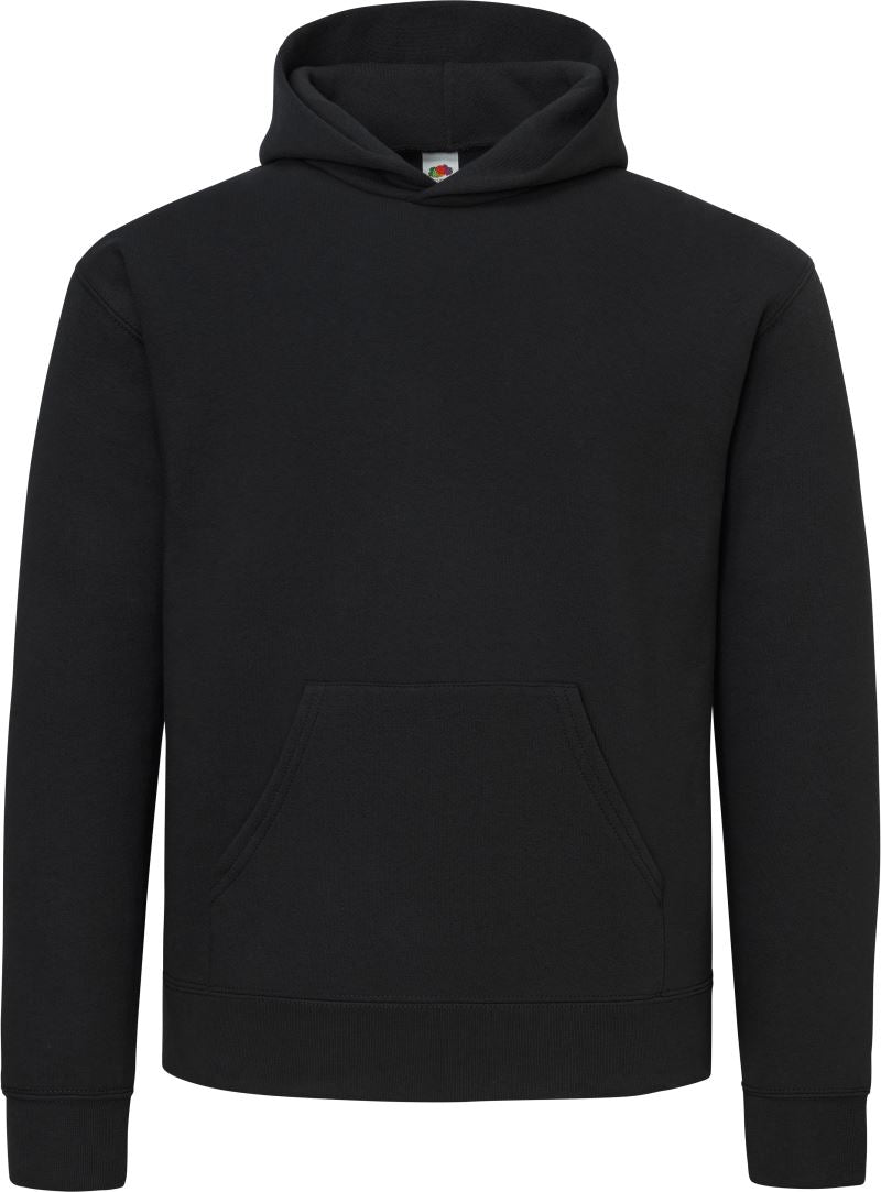 Unisex s kapuco pulover "Supercotton™" Fruit of the Loom – Črna