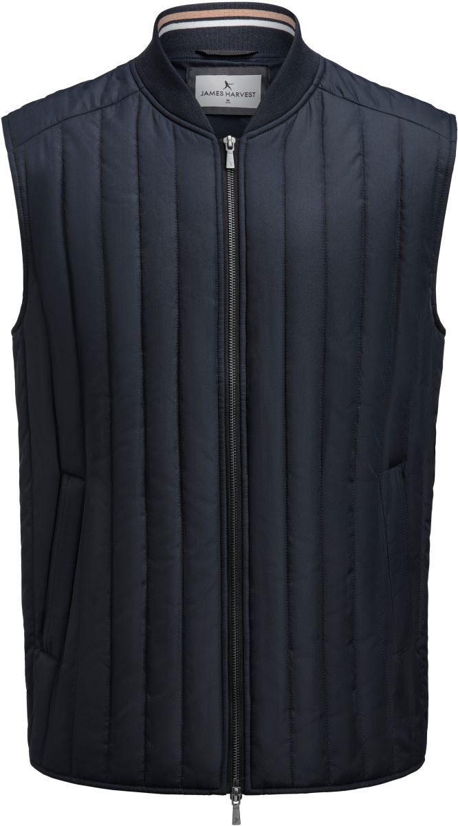 Moška Quilted brezrokavnik James Harvest – Črna