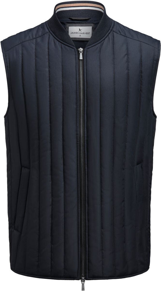 Moška Quilted brezrokavnik James Harvest – Črna