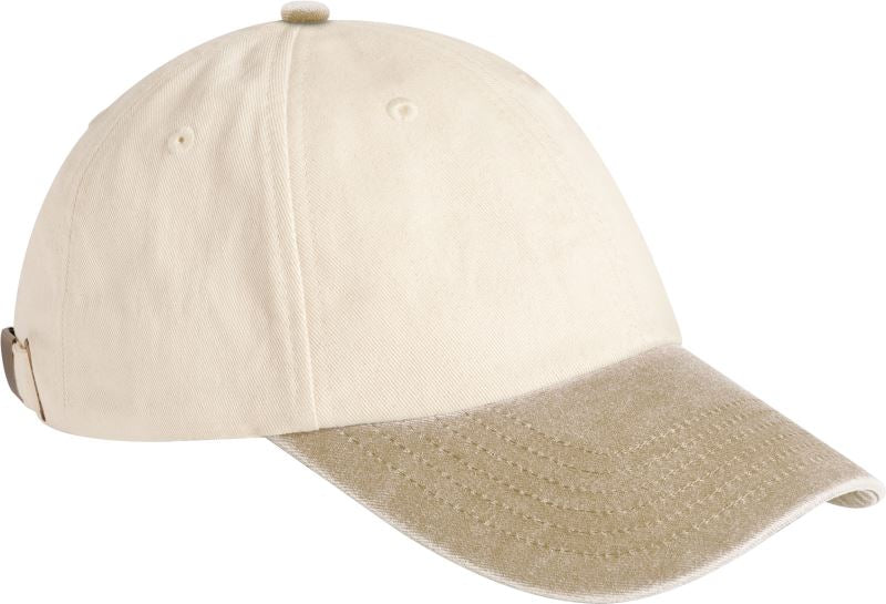 Unisex 6 Panel Low Profile Contrast kapa Beechfield – natural/vintage desert sand