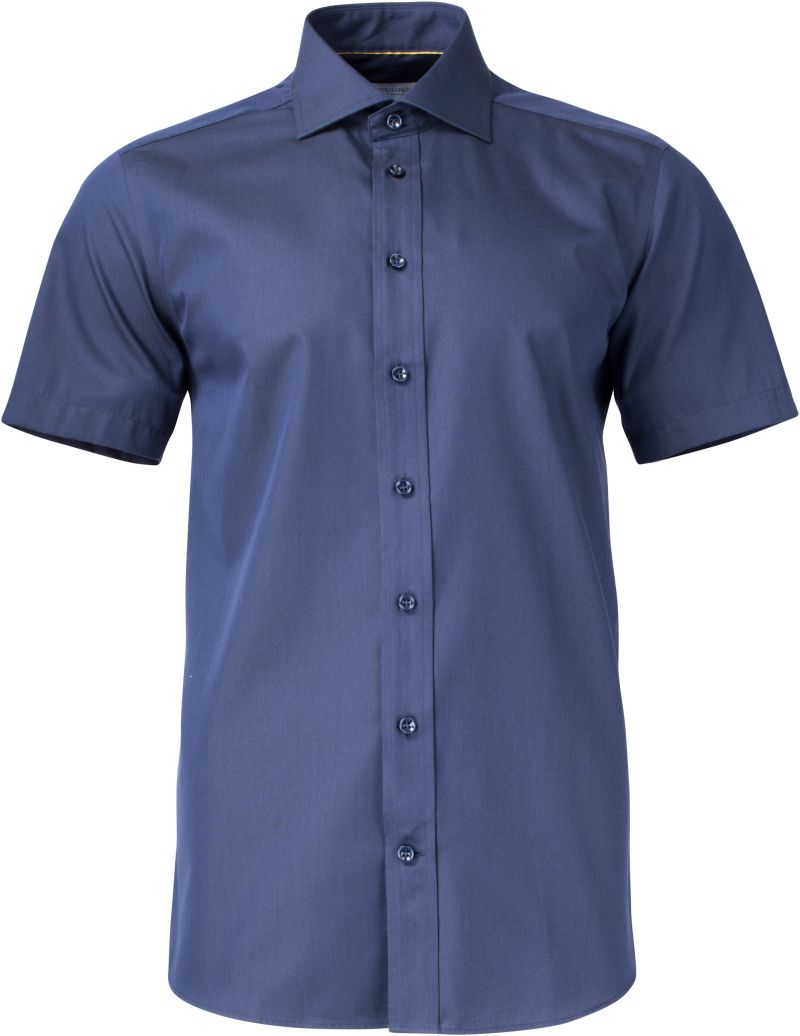Moški twill Shirt kratek rokav J.Harvest & Frost – Mornarsko modra