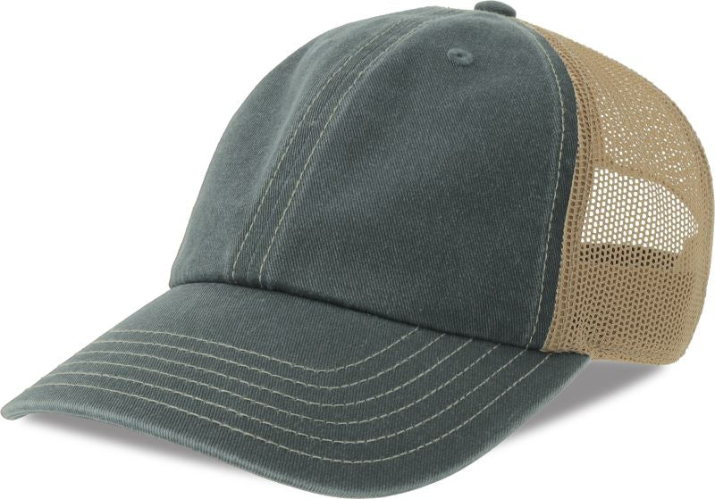 Unisex 6 Panel Vintage Trucker kapa Atlantis – navy/khaki
