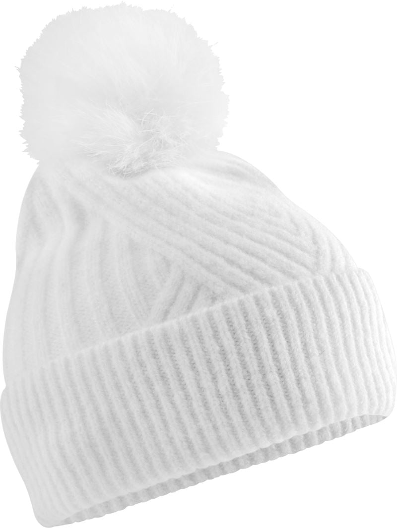 Unisex knitted Hat Pompon "Snow Luxe" Beechfield – Bela