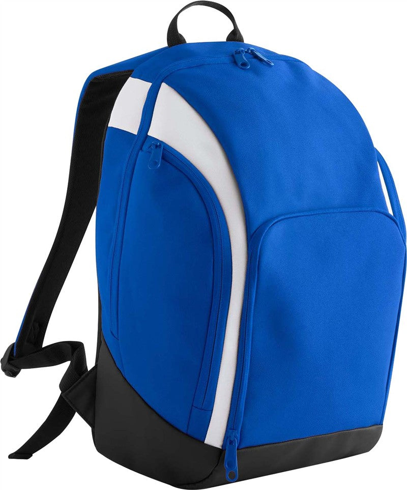 Športni nahrbtnik Teamwear BagBase BG 571 - Kraljevsko modra/bela/črna