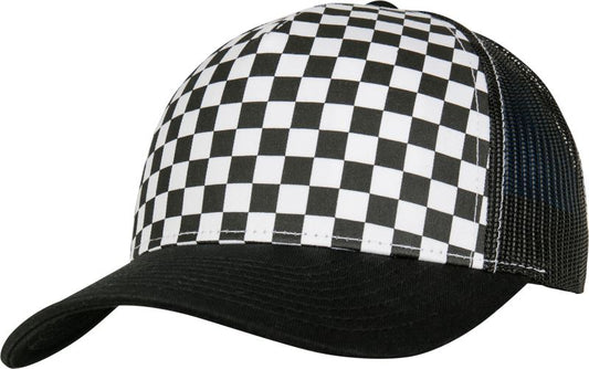 5 Panel Trucker Cap "Checkerboard" - Flexfit | 6506CB