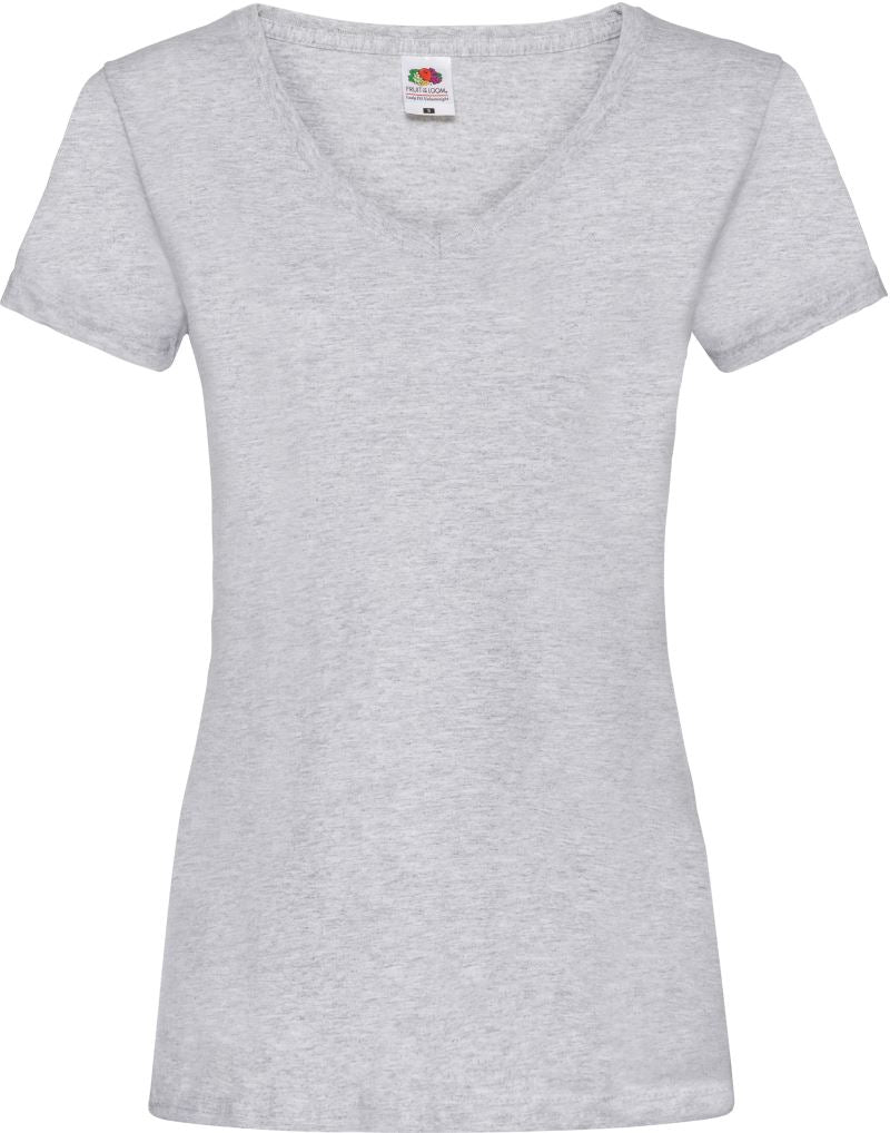 Ženska Majica Kratek Rokav F.O.L.  Lady-Fit Valueweight V-Neck T - oblekanadom