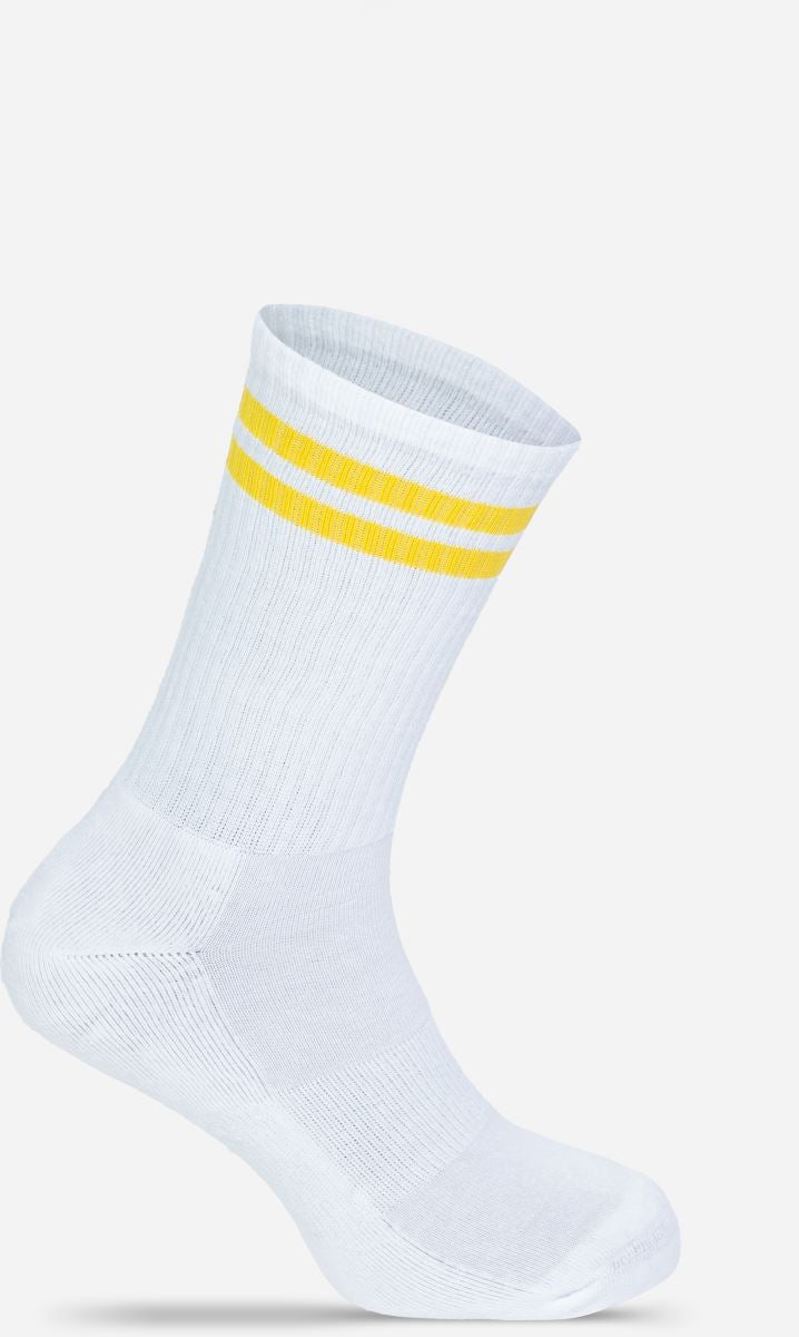 Unisex tennis Socks "Osnovna" Mr.Socks – white/yellow