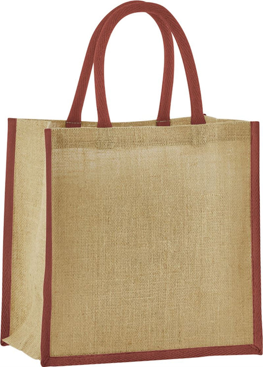 Mini jutasta nakupovalna torba Westford Mill W477, prikaz izdelka
