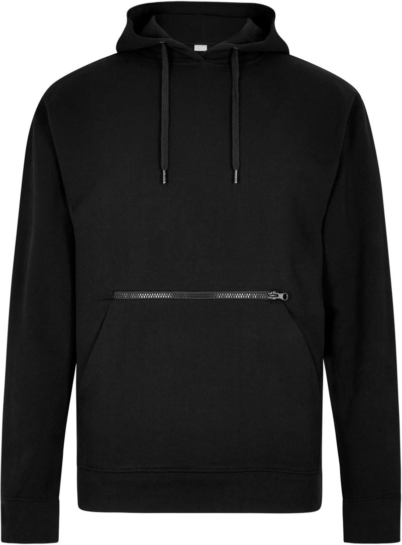 Unisex piqué s kapuco pulover Kustom Kit – Črna