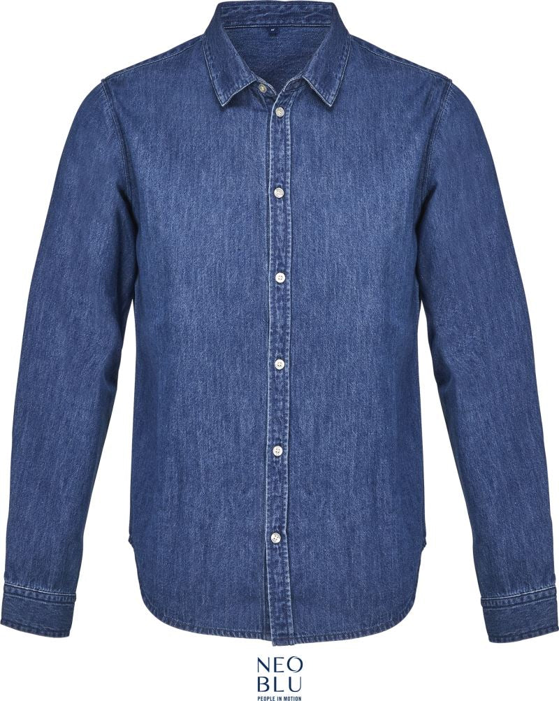 Moški denim Shirt NEOBLU – stone wash
