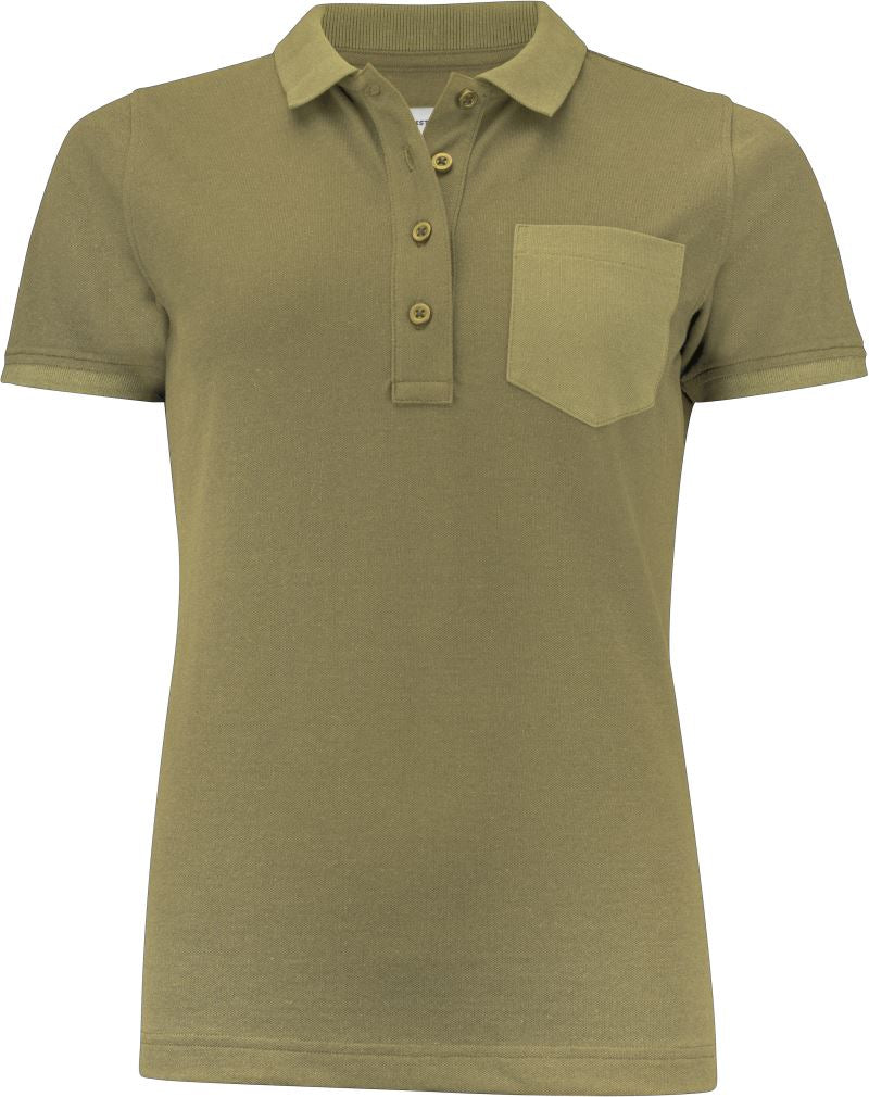 Ženski težji Ženska Piqué polo "Two-Tone" James Harvest – moss green